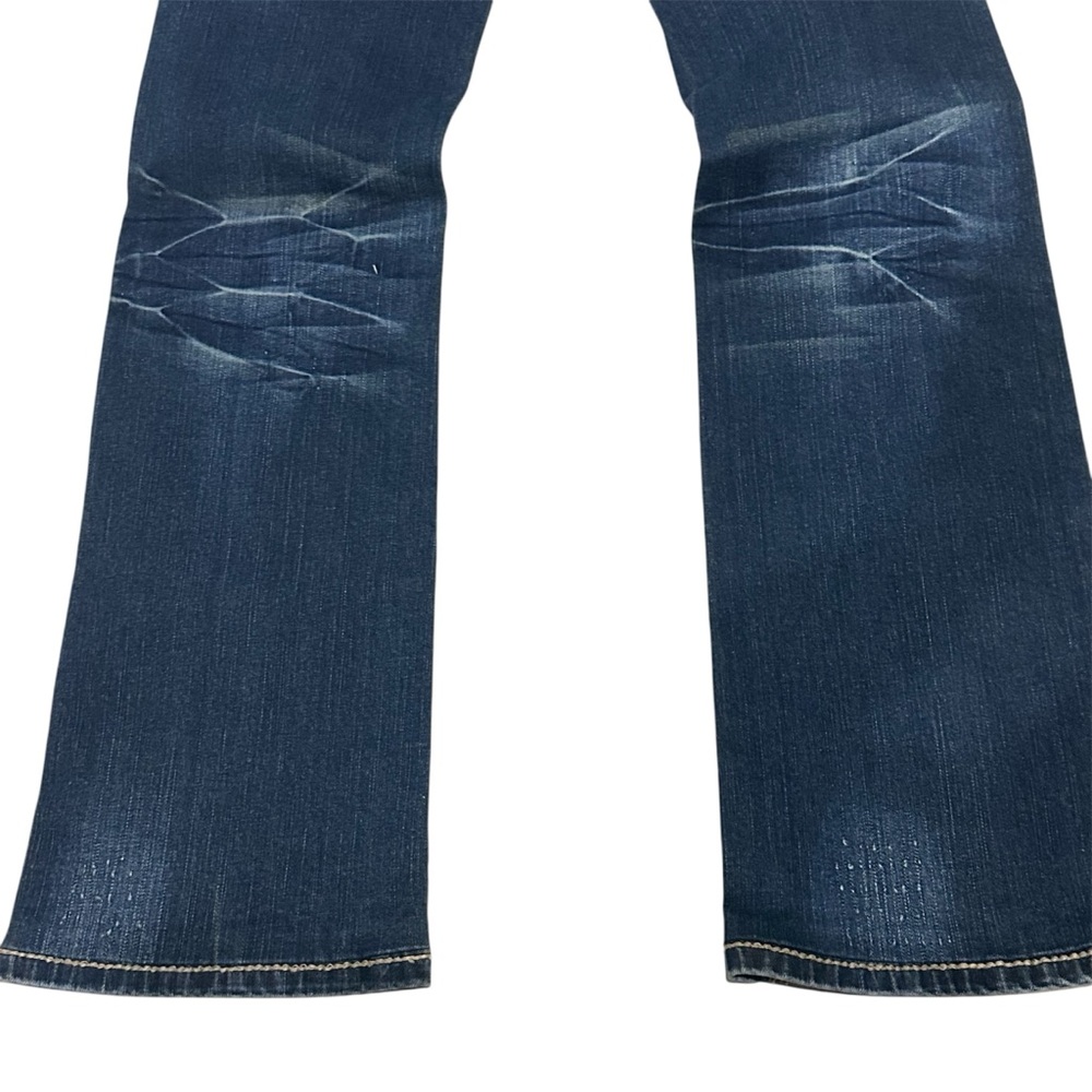 Adiktd Bootcut Jeans Womens Mid Rise‎ Embellished Stretch Blue Denim 2/w27 - Picture 2 of 8